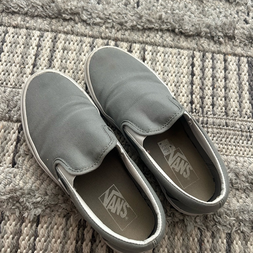 Vans Women's Gray Slip-On Flats